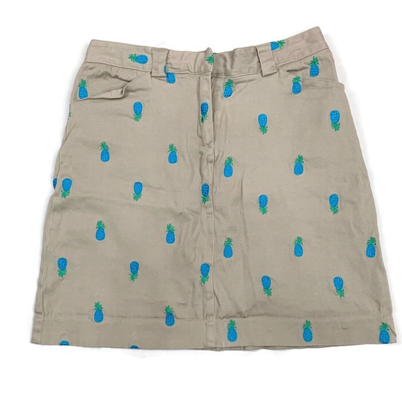 Lilly Pulitzer Dresses & Skirts - Lilly Pulitzer Khaki Pineapple Skirt | 8